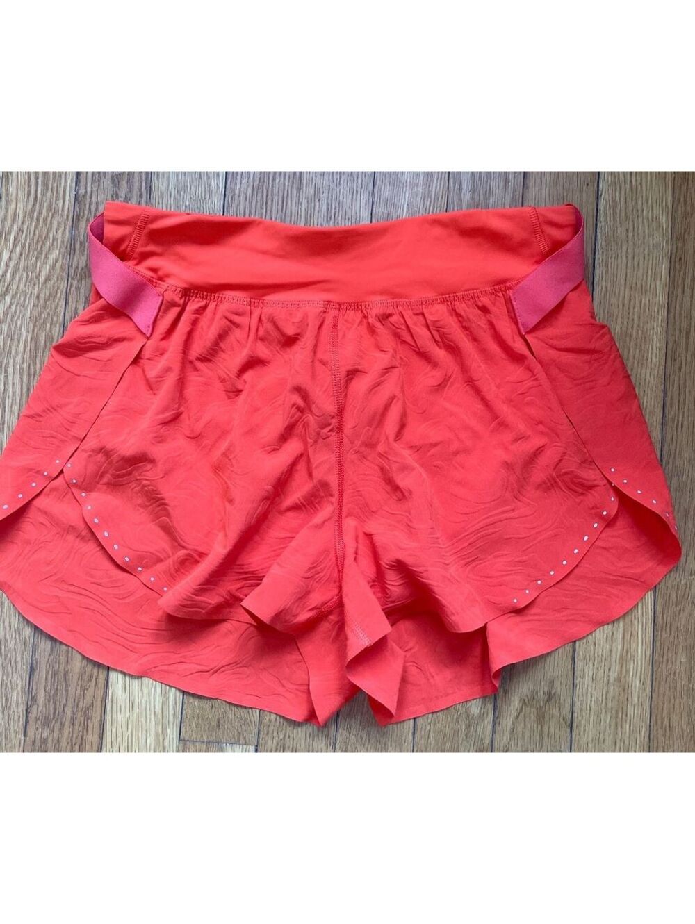 Lululemon Find Your Pace High-Rise Lined Running Shorts Women's 6 Orange